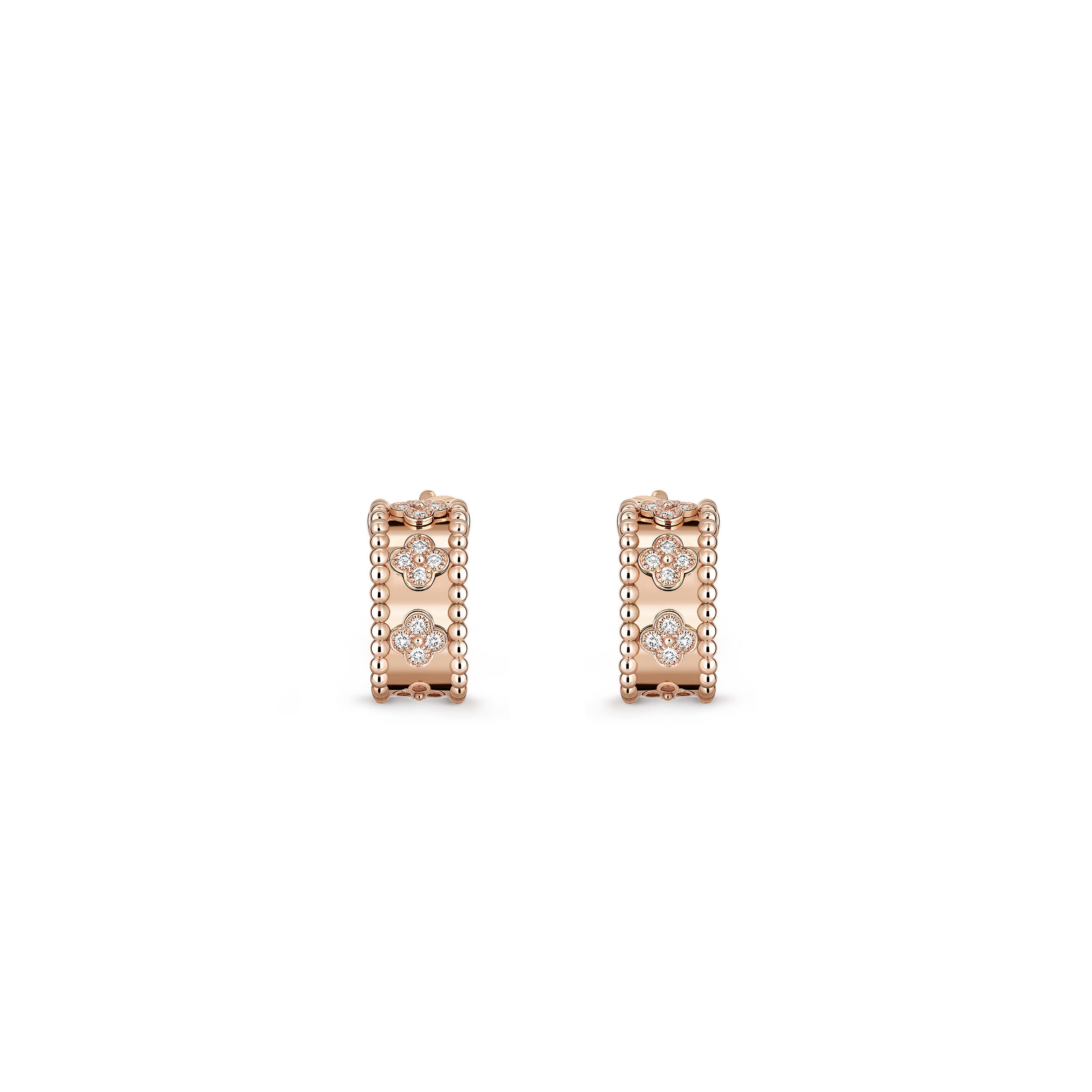 V*N CL*F arpels perlÉe clovers hoop earrings vcaro2mk00